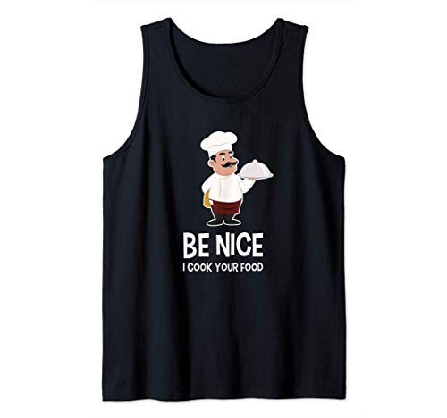 Sé bueno, yo cocino tu comida, divertido Sous Chef. Camiseta sin Mangas