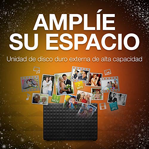 Seagate Expansion Desktop, 4 TB, Disco duro externo, HDD, USB 3.0 para PC, ordenador portátil y Mac (STEB4000200)