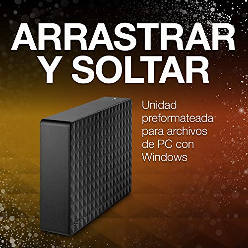 Seagate Expansion Desktop, 4 TB, Disco duro externo, HDD, USB 3.0 para PC, ordenador portátil y Mac (STEB4000200)