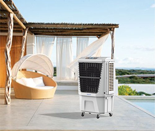 SEASON Climatizador nebulizador Ventilador evaporativo Gran caudal 4.500 m3/h depósito de Agua 40 ltrs, 3 velocidades, Muy Potente, bajo Consumo y ecológico. para terraza, Bar, jardín y estancias