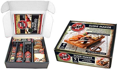 Seba Garden ITASAN - Juego completo de sushi de 9 piezas, ideal para probar o como regalo - Guía para hacer varios idiomas