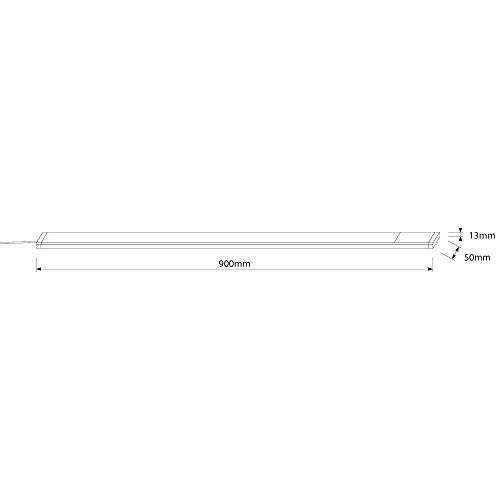 SEBSON® LED bajo mueble 90cm, tira de iluminación, Calido Blanca, 15W, 975lm