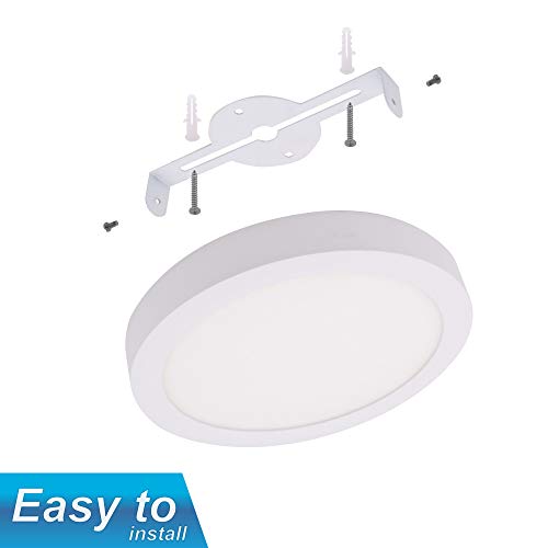 SECEIEL ® Plafón LED 24W  6000K Downlight LED redondo, aluminio,luz fría [Clase de eficiencia energética A+]