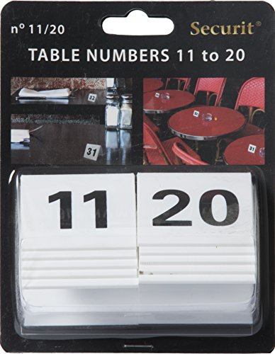Securit – Mesa de carteles, números 11 – 20, 4 x 4 x 5 cm (TN – 11 – 20)