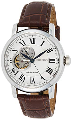 Seiko Reloj Analógico Automático para Hombre con Correa de Cuero – SSA231K1_Blanco-