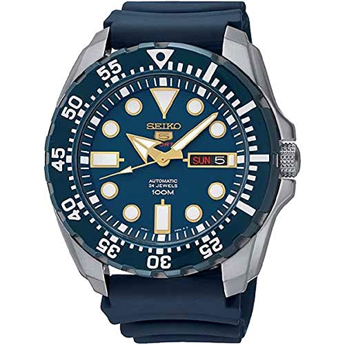 Seiko Reloj Analógico para Hombre de Automático con Correa en Caucho SRP605K2