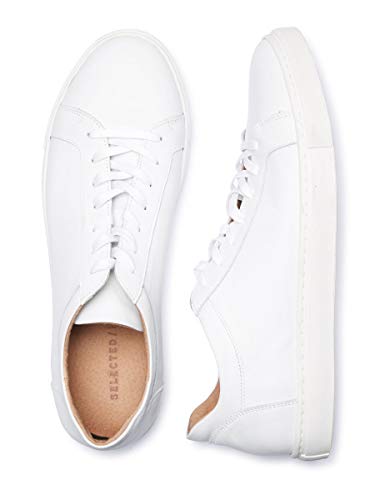 SELECTED HOMME SHNDAVID Sneaker Noos, Zapatillas para Hombre, Blanco, 41 EU