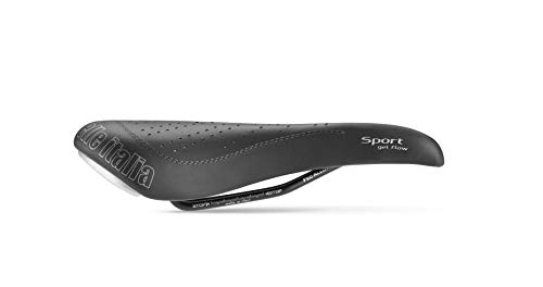 Selle Italia - Sillìn Bicicleta de Carretera Sport Gel Flow, Rail FeC Alloy Ø7, Sillìn Road Gran Turismo Duro-tek, Comfort Gel, Amortiguador