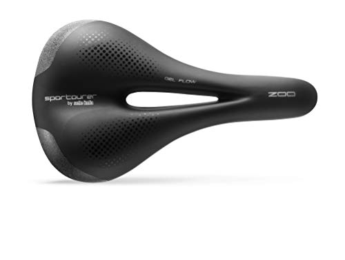 Selle Italia - Sillìn Bicicleta de Carretera Zoo Gel Flow, Gel Flow, Sillìn Road Perfomance, Hi-Viz, Ergonómico, Comfort