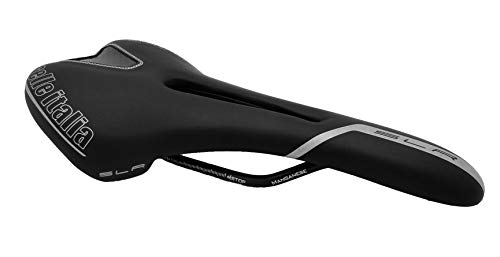 Selle Italia SLR Flow TM Sillín para Bicicleta, Unisex Adulto, Negro/Plateado, S2