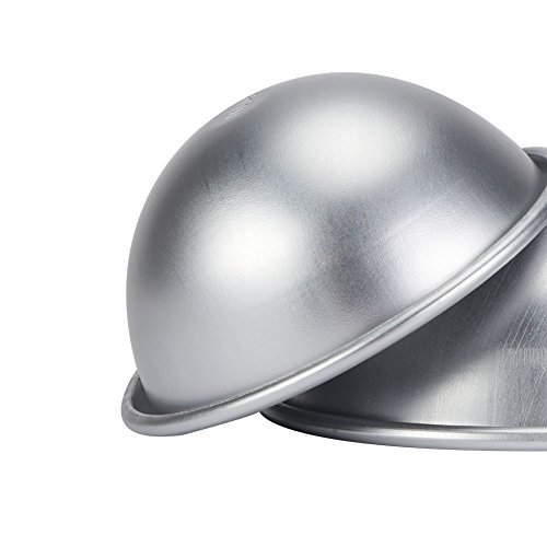 Semiesférico Tarta Molde Aluminio Hemisphäre Sartén Bikini, Hemisferio Semicircular de Aleación de Aluminio Molde Hornear Diversos Pasteles(10.5 X 4.5cm)