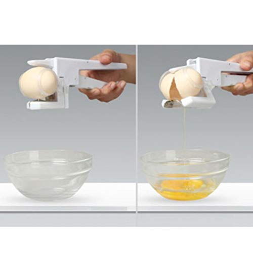 Separador de huevos de mano Abridor de huevos Rompedor de huevos Herramienta de artilugio de cocina Yema de clara de huevo con lavavajillas Apto para lavavajillas Fácil galleta / separador de huevos