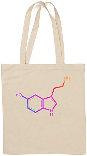 Serotonin Colorful Graphic Bolsa de algodón Natural