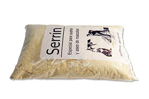 Serrín/virutas de Madera Especial para Suelos y Aseo de Mascotas. Saco 12 kg (12 Bolsas de 1 kg)