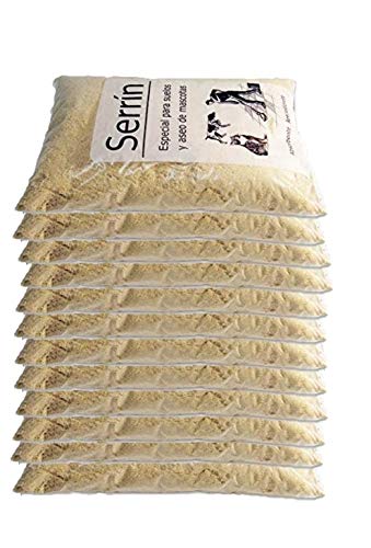 Serrín/virutas de Madera Especial para Suelos y Aseo de Mascotas. Saco 12 kg (12 Bolsas de 1 kg)