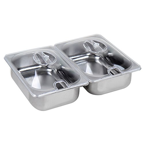 Servidor de Buffet - 2x1,5L / 2x2,5L / 3x1,5L / 3x2,5L, Acero Inoxidable, 45-85 °C - Bandeja para Mantener Alimentos Calientes, Calienta Platos Eléctrico, Calentador de Comida con Tapa