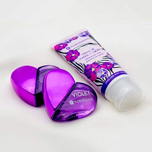 Set 2 Mini Eau de Parfum para mujer VIOLET de 20ml y Regalo de Crema de Manos y Cuerpo 100ml