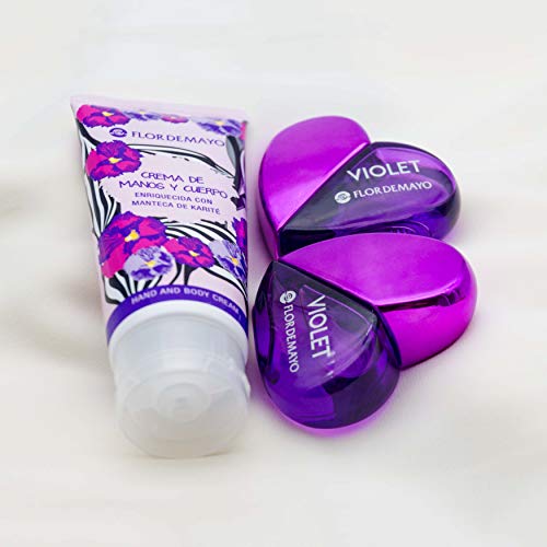 Set 2 Mini Eau de Parfum para mujer VIOLET de 20ml y Regalo de Crema de Manos y Cuerpo 100ml