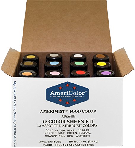 Set de 12 colores Airbrush AmeriColor AmeriMist Colores Pearlescent (12x19ml)