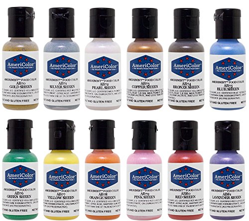 Set de 12 colores Airbrush AmeriColor AmeriMist Colores Pearlescent (12x19ml)