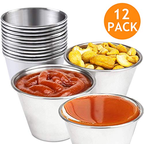 Set de 12 Flaneras individuales acero inoxidable, Recomendado para postre y Flan,Molde Flanera Ø7 cm