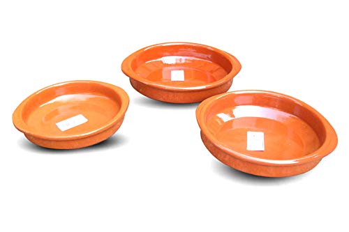 Set de 3 platos de Tapas de cerámica/Cazuelas (10 + 12 + 14 cm) de diámetro