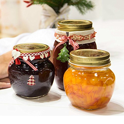 Set de 4 tarros de Bormioli Rocco Quattro Stagioni para conservar alimentos con tapa hermética de rosca, vidrio, Jar Size: 250ml