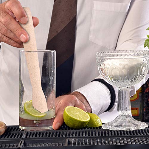 Set de Coctelera, Machacador de Madera Cóctel, Cuchara Mezcladora de Acero Inoxidable y Doble Medida de Cóctel para Hacer Cócteles y Bebidas de Jugo