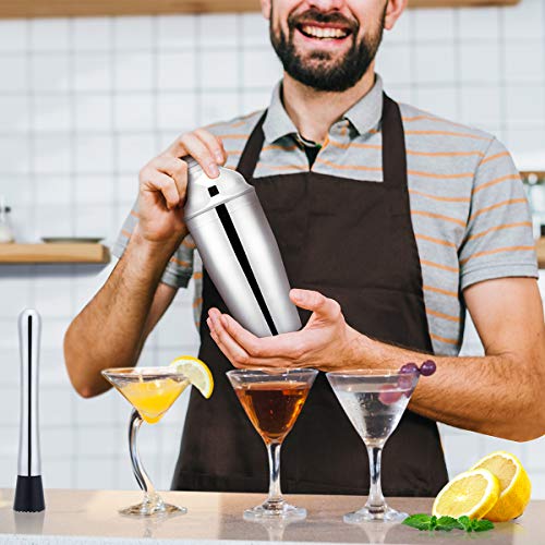 Set de cócteles, set de 13 piezas para hacer cócteles, juego de cocteles, kit de bartending de acero inoxidable, kit de mezclador grande para bebidas, kit perfecto para bartender en el hogar (750 ml)