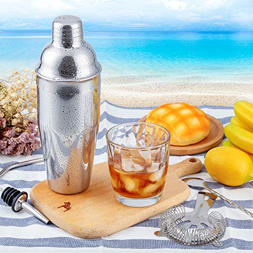 Set de cócteles, set de 13 piezas para hacer cócteles, juego de cocteles, kit de bartending de acero inoxidable, kit de mezclador grande para bebidas, kit perfecto para bartender en el hogar (750 ml)