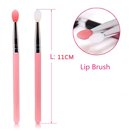 Set de silicona pincel de labios maquillaje cejas Lip Cepillos Cosméticos Pinceles de maquillaje Set Pinceles de Silicona