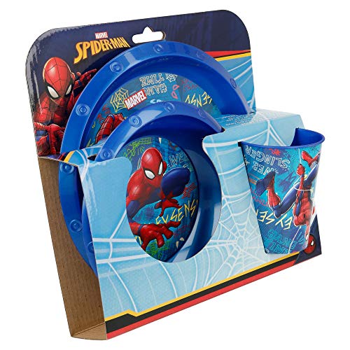 SET EASY 3 PCS (PLATO, CUENCO Y VASO EASY 260 ML) SPIDERMAN GRAFFITI