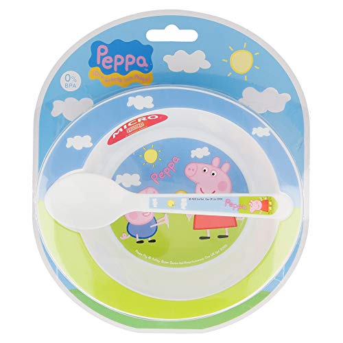 SET MICRO BABY 2 PCS. (CUENCO Y CUCHARA) PEPPA PIG