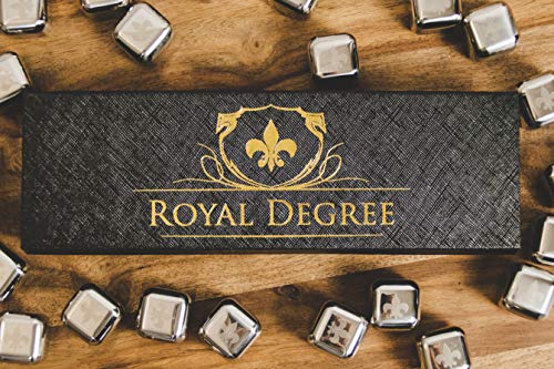 Set Royal Degree de cubitos de hielo de acero inoxidable de calidad superior, ideal como regalo o accesorio de bar, para enfriar whisky, vino, etc. sin aguar