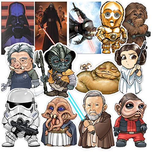 SetProducts  Top Pegatinas! Juego de 35 Pegatinas de Star Wars Vinilos - No Vulgares - Fashion, Estilo, Bomba - Personalización Portátil, Equipaje, Motocicleta, Bicicleta, Moto.