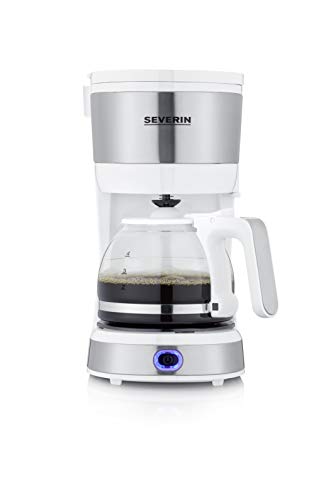 Severin KA 4809 Cafetera de filtro compacta, 750 W, 500 milliliters, Acero Inoxidable, Blanco