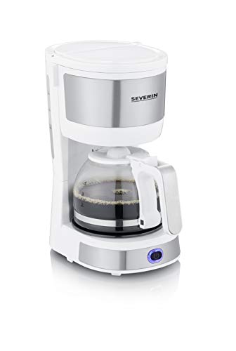 Severin KA 4809 Cafetera de filtro compacta, 750 W, 500 milliliters, Acero Inoxidable, Blanco