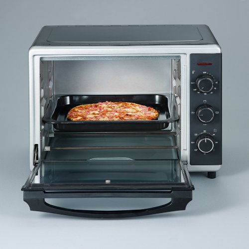 SEVERIN TO 2056 Horno Tostador con convección incluye Rejilla grill y Bandeja de horno, 1.600 W, 30 L, color plateado y negro