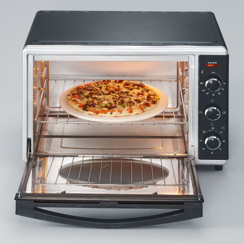 SEVERIN TO 2058 Horno Tostador con convección incluye Piedra para pizza, 1.800 W, 42 L, color plateado y negro