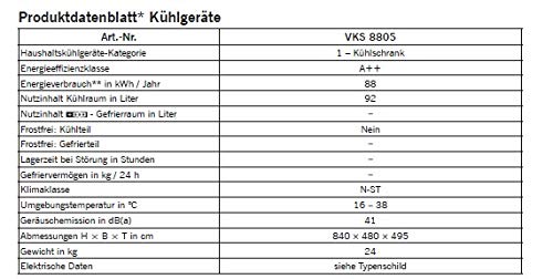 Severin VKS 8805 - Mini-Frigorífico de 95 l, blanco