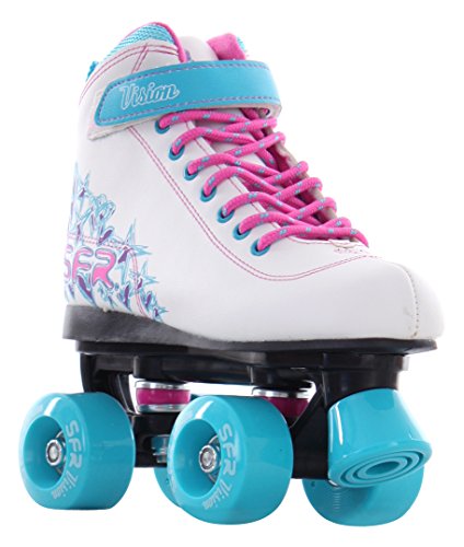 SFR Vision II Patines, Unisex niños, Blanco (White/Blue), 35.5 EU