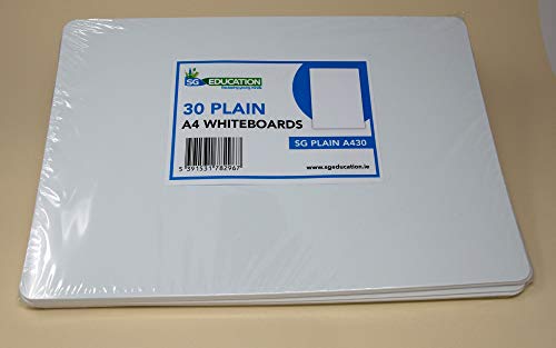 SG Education Plain A430 - Pizarra para escribir y limpiar (tamaño A4, 30 unidades)