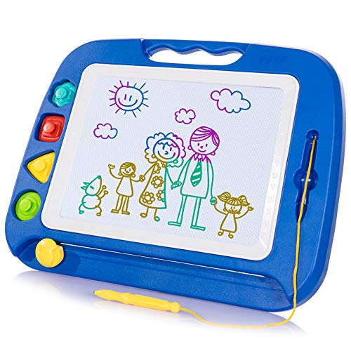 SGILE Pizarra Magnética Infantil, 42x32cm Grande Magnético Pintura de la Escritura Doodle Sketch Pad, Juguetes para Niños Infantiles