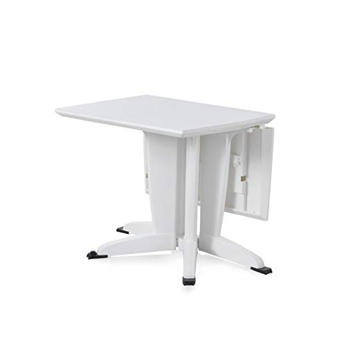 Shaf 55008 Mesa Plegable 2-4 Personas, Blanco, 81 x 55 x 23 cm