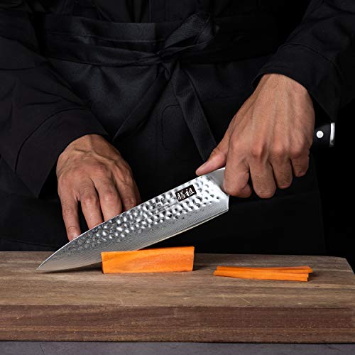 SHAN ZU Cuchillo de Damasco Cuchillo de Cocinero Acero 67 Capas de Acero - PRO Series