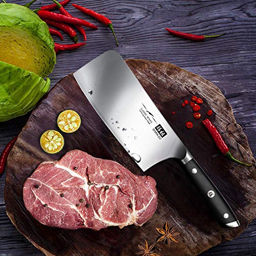 SHAN ZU Hachas de Cocina，Cuchillo de Carnicero Acero Inoxidable - CLASSIC Series