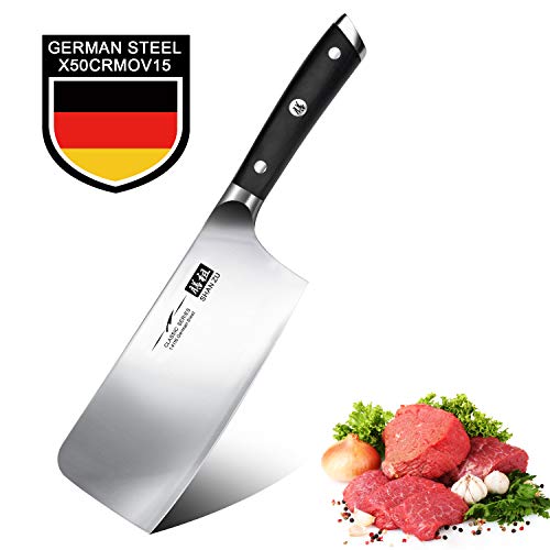 SHAN ZU Hachas de Cocina，Cuchillo de Carnicero Acero Inoxidable - CLASSIC Series