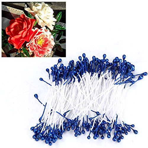 Sheens 900 Piezas de estambre de Flores, Perlas Dobles de 3 mm con Perlas Estambre de Flores Pistilo Color de Mezcla Estambres de Flores Accesorios para Sombreros (Color Aleatorio de 24 Colores)