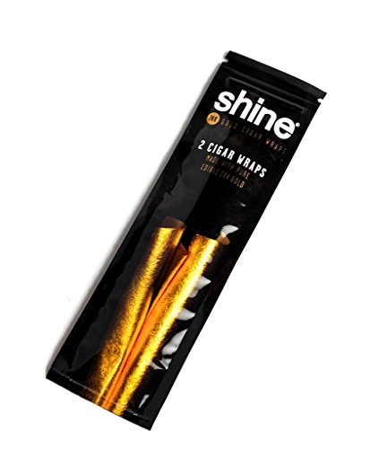 Shine Papers - Papel para envolver puros, de oro de 24 k, comestible (2 unidades)