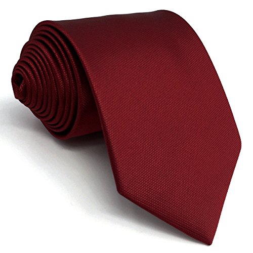 shlax&wing Color Sólido Rojo Boda Corbatas Para Hombre Classic Fashion 147cm